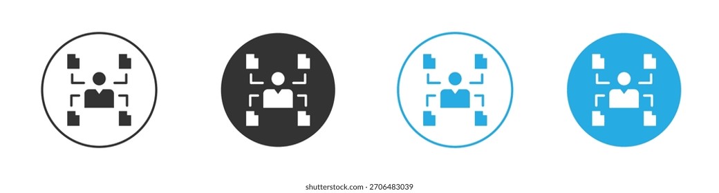 Multitask icon. Graphic icon design template