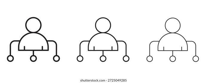 Multitask icon. Hand drawn minimalism style vector illustration
