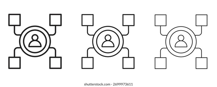 Ícone de multitarefa sinal de estilo linear para conceito móvel e web design.