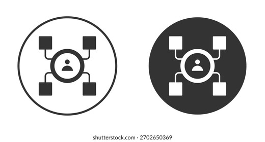 Ícone de multitarefa modelo de ilustração de design de logotipo. Estilo sólido