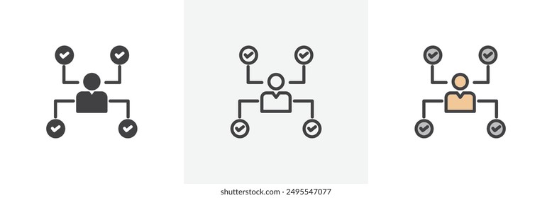 Multitask icon symbol collection on white background.