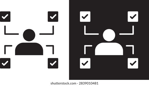 Multitask icon thin clean graphic..