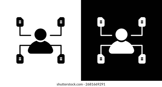 Ícone de multitarefa Silhueta de vetor para coleção de gráficos e web design
