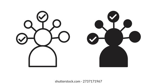 Multitask icon for web designs. editable pictogram.