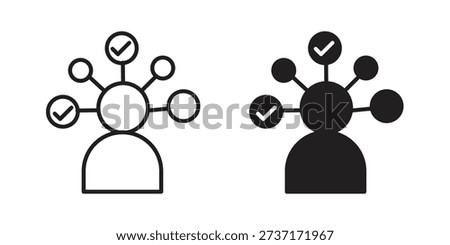 Multitask icon for web designs. editable pictogram.