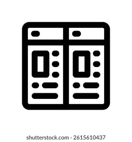 multitask line icon. Clean and minimalist vector icon for websites, mobile apps, presentations, and logos. Fully scalable and customizable for any project.