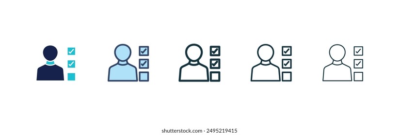 Multitask vector icon set black filled and outlined style.