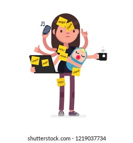 Multitask vector illustration