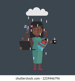 Multitask vector illustration