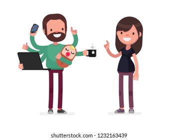 Multitask vector illustration