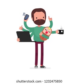 Multitask vector illustration