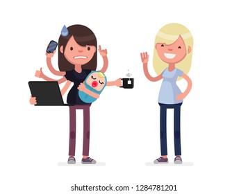 Multitask vector illustration