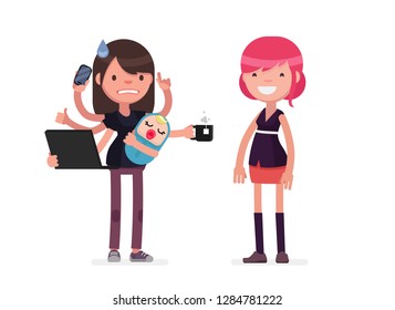 Multitask vector illustration