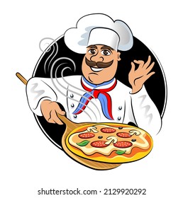 Multitasking Chef Cooking Vector Funny Character Stock Vector (Royalty ...