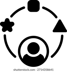 multitasking glyph icon illustration vector