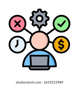 Multitasking Icon Element for Design