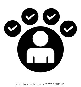 Multitasking icon of tasks that a person can complete
