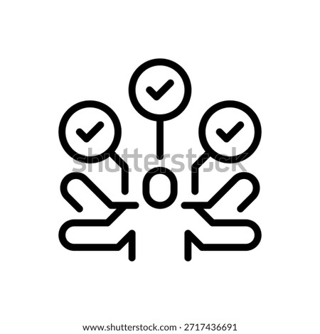 Multitasking Line Icon, Outline Symbol for Parallel Processing, Task Switching, Resource Management, Human Efficiency, and Complex Operation. Vector Sign Icon.