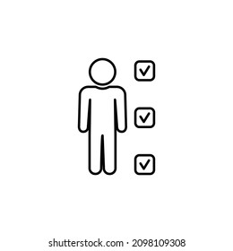 Multitasking line icon. Project Management vector outline sign.