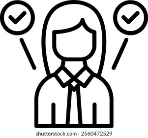 Multitasking Line Vector Icon Design