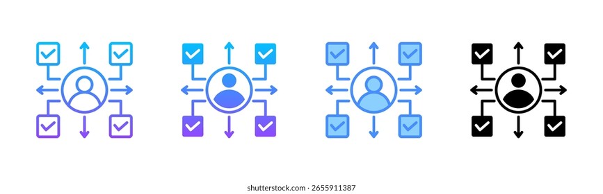 Conjunto de ícones de multi-tarefas
