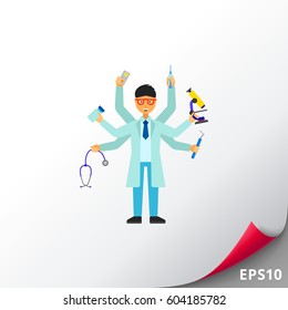 Multitasking practitioner icon