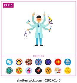 Multitasking practitioner icon