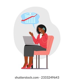 Multitasking Pregnant Businesswoman Character Efficiently Works On Her Laptop, Balancing The Demands Of Work And Impending Motherhood With Grace And Determination. Cartoon People Vector Illustration