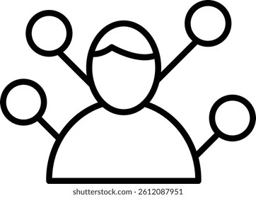 Multitasking Vector Line Icon Design