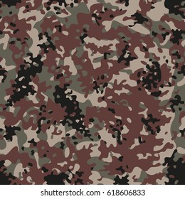 Multiterrain Flectarn Camouflage seamless patterns. Vector Illustration.