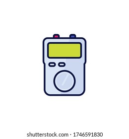 multitester icon on white, vector