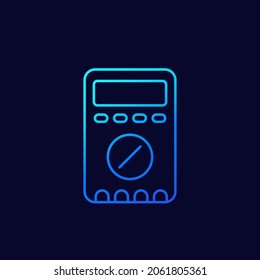 multitester line icon for web