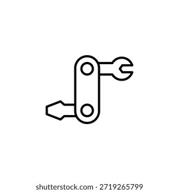 Multitool Combination Icon Wrench And Screwdriver Minimal