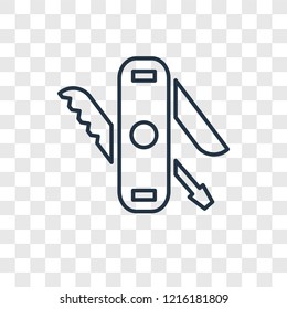 Multitool concept vector linear icon isolated on transparent background, Multitool concept transparency concept in outline style