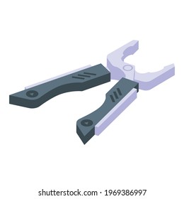 Multitool equipment icon. Isometric of Multitool equipment vector icon for web design isolated on white background