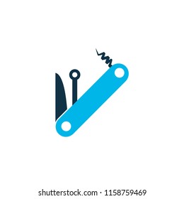 Multitool icon colored symbol. Premium quality isolated penknife element in trendy style.