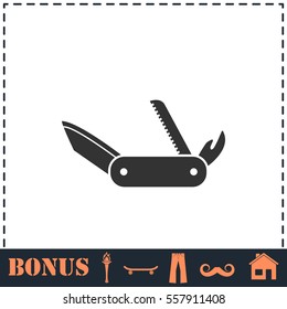 Multitool icon flat. Simple vector symbol and bonus icon