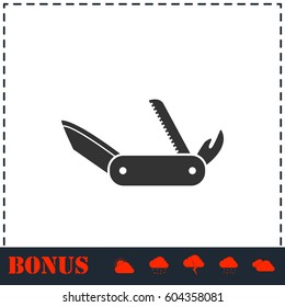Multitool icon flat. Simple vector symbol and bonus icon