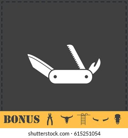 Multitool icon flat. Simple vector symbol and bonus icon