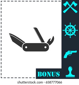 Multitool icon flat. Simple vector symbol and bonus icon