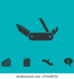 Multitool icon flat. Simple vector symbol and bonus icon