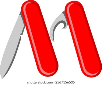 Multitool Knife Letter Alphabet M