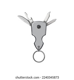 multitool knife tool cartoon. multitool knife tool sign. isolated symbol vector illustration