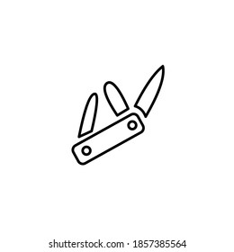 Multitool simple thin line icon vector illustration