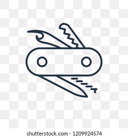 Multitool vector outline icon isolated on transparent background, high quality linear Multitool transparency concept can be used web and mobile