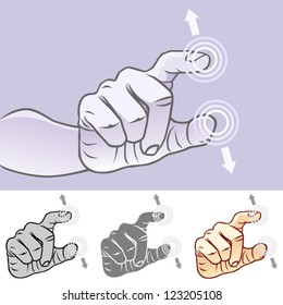 Multi-touch Hand Gestures For Smart-phone, Tablet And Pad- UnPinch