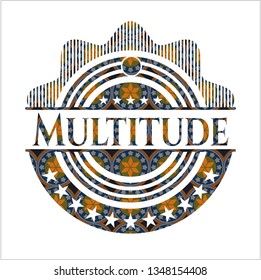 Multitude arabic emblem. Arabesque decoration.