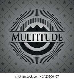 Multitude black emblem. Vector Illustration. Detailed.