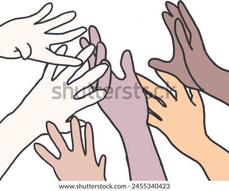 Multitude of Hands Reaching Up. Perfect for campaigns, social initiatives, or any project that aims to convey a message of communal support and optimism.