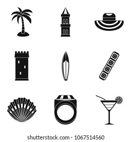 Multitude icons set. Simple set of 9 multitude vector icons for web isolated on white background